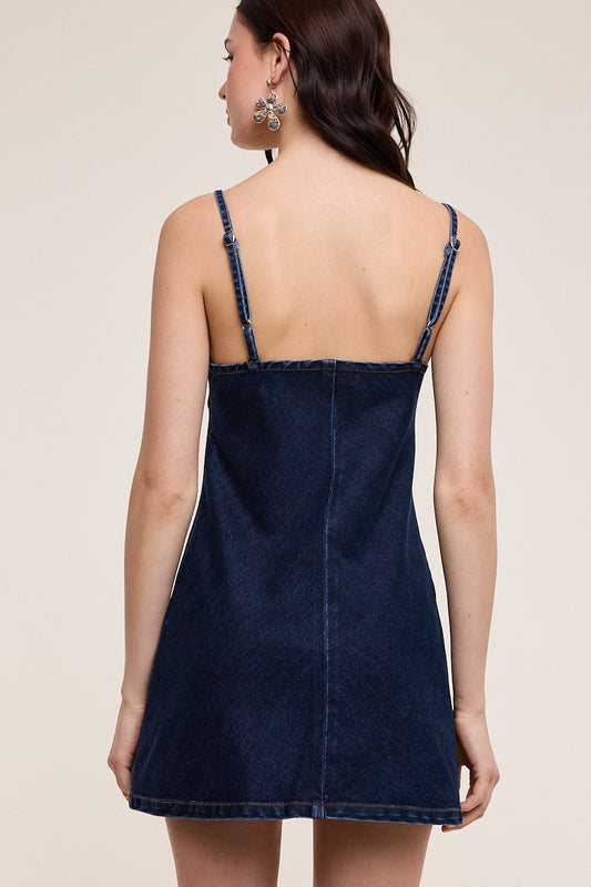 CASUAL DENIM MINI DRESS