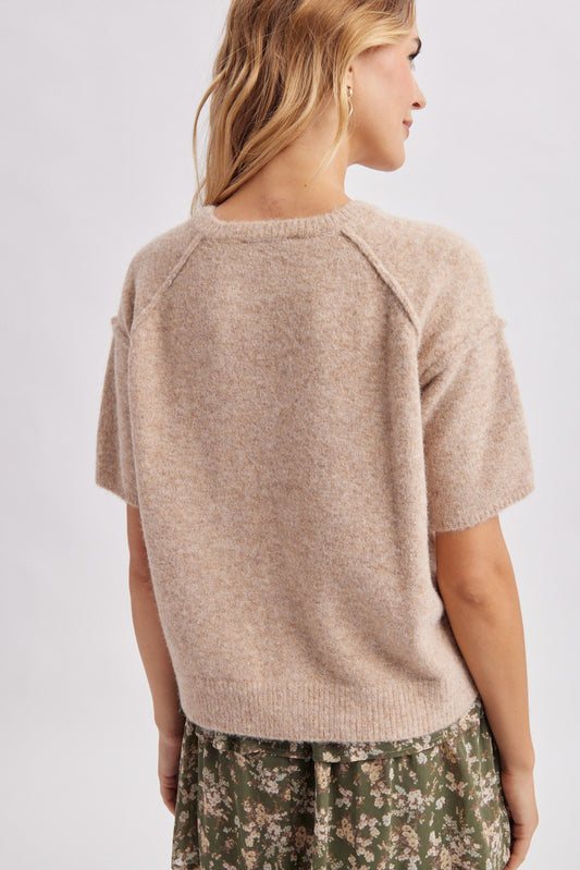 SEAM DETAIL SWEATER CARDIGAN