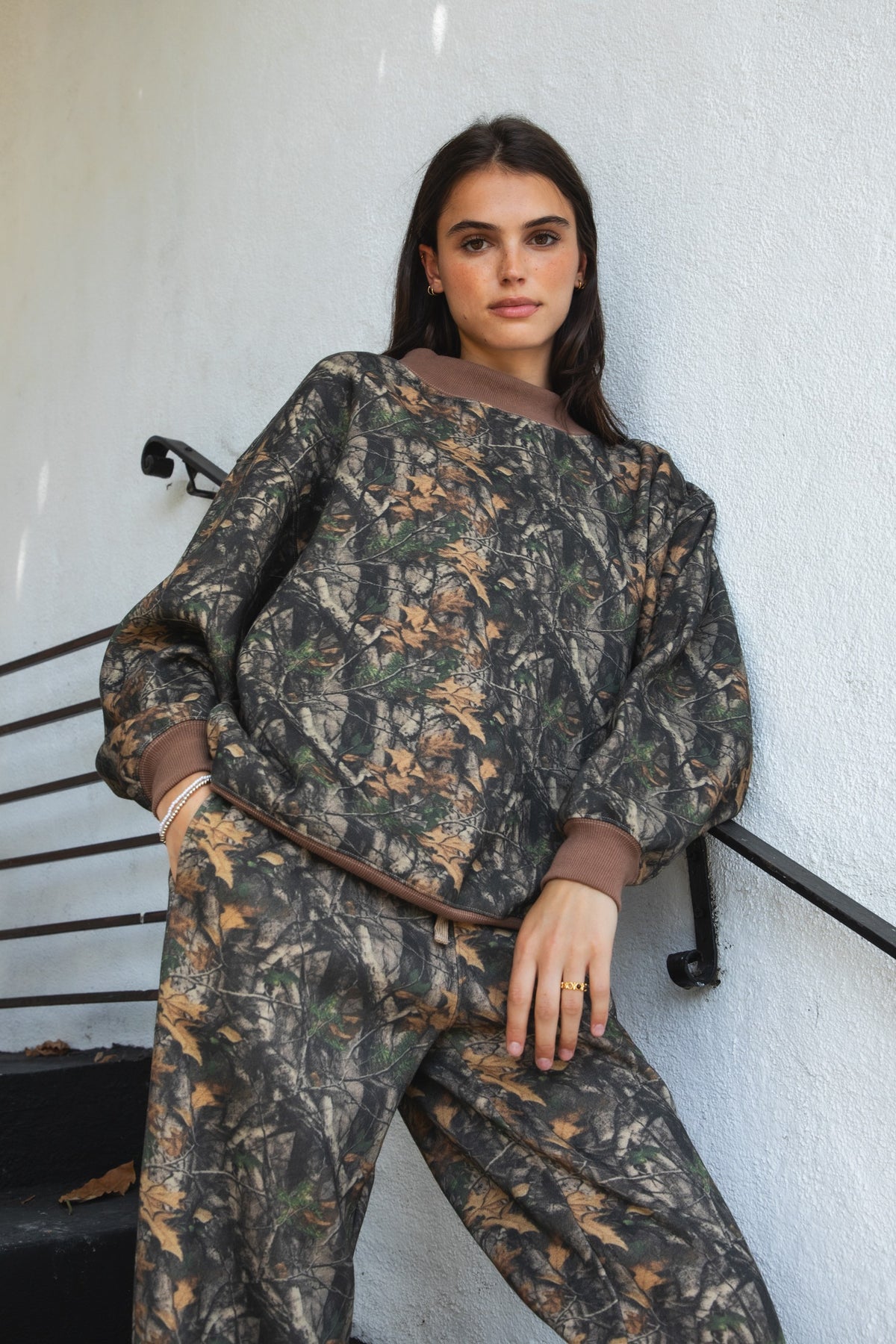 BAYOU CAMO MOCK NECK SWEATSHIRT