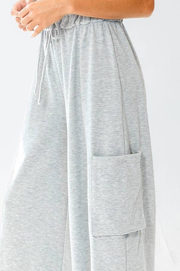Drawstring waist Strapless Jumpsuit