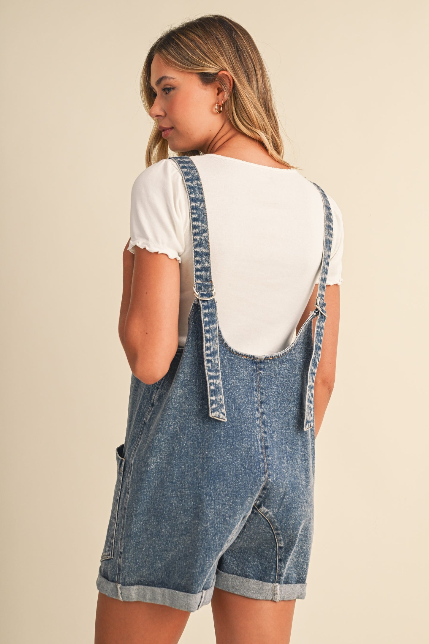 Oversized Denim Romper