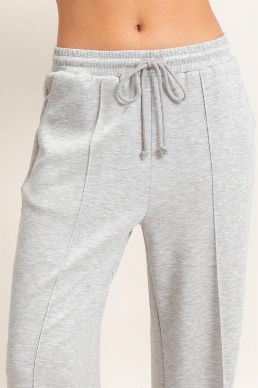 PINTUCK WIDE LEG PANTS
