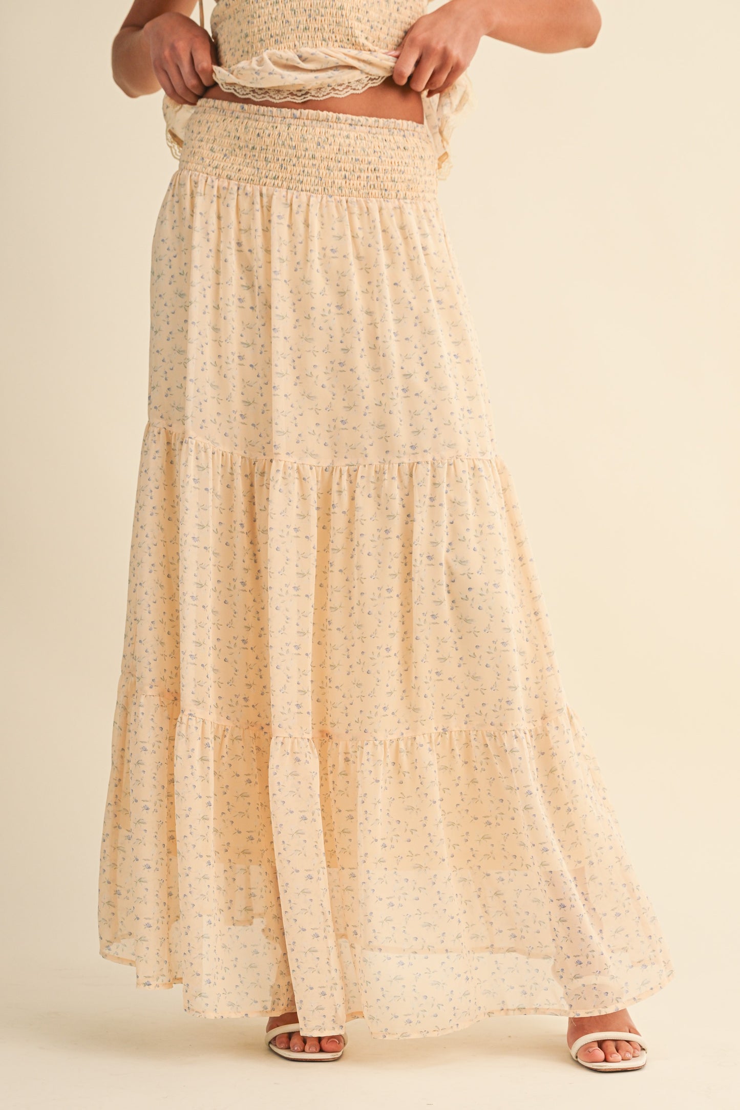 YELLOW TANK & MAXI SKIRT SET