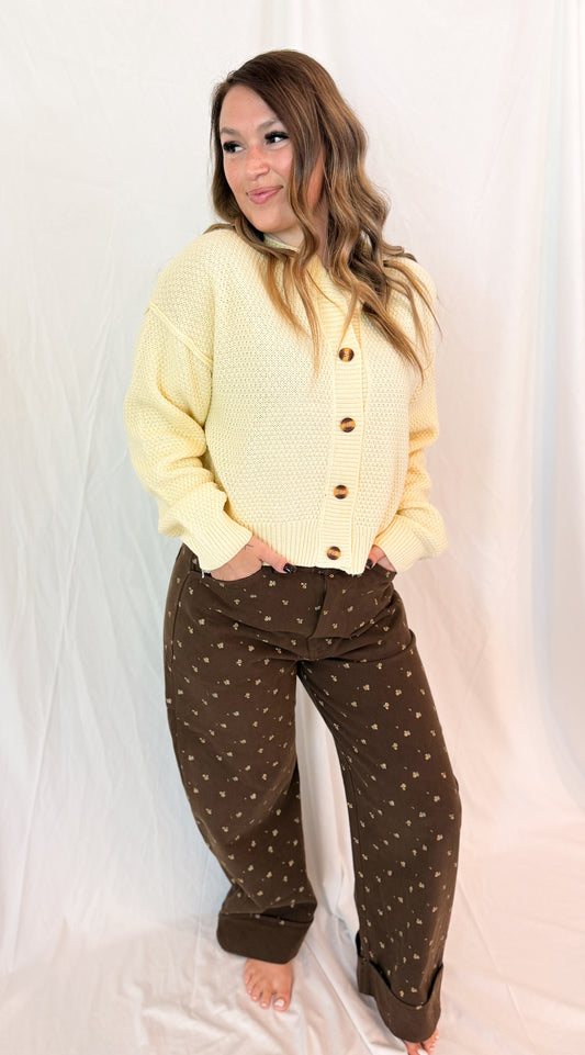 DITSY FLORAL BARREL JEANS