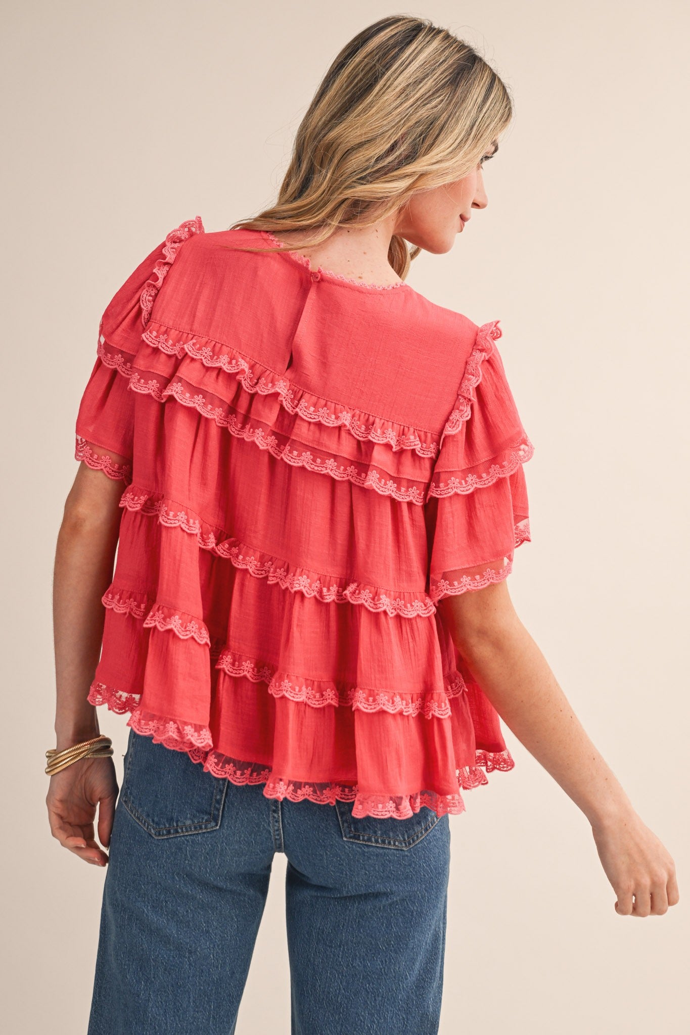 Tiered Ruffle Swing Top
