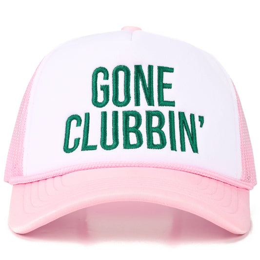 GONE CLUBBIN' Foam Letter Two Tone Trucker Mesh Back Hat