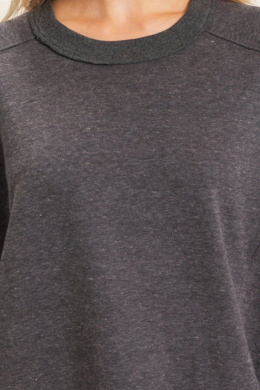 RIBBED CREW NECK