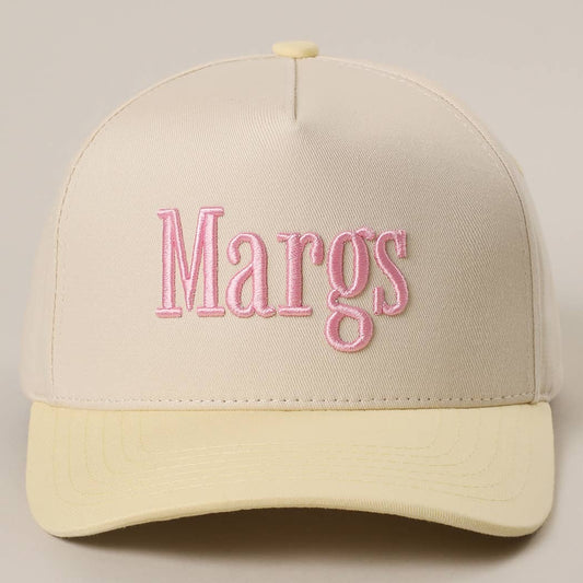 Margs Embroidered Canvas Two-Tone Trucker Hat