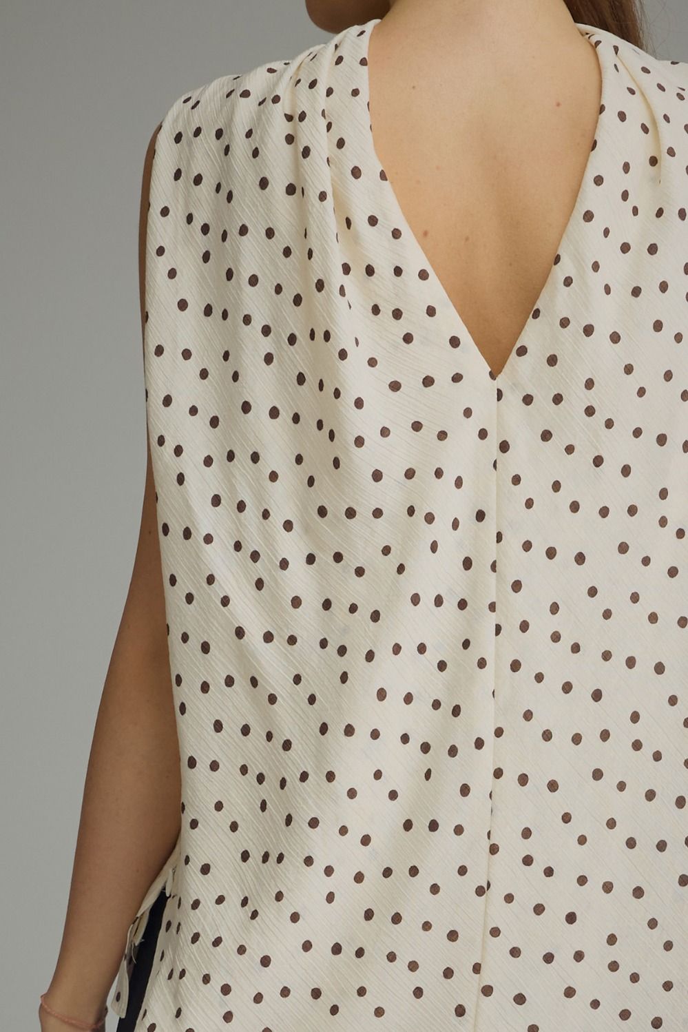 POLKA DOT HIGH NECK BLOUSE