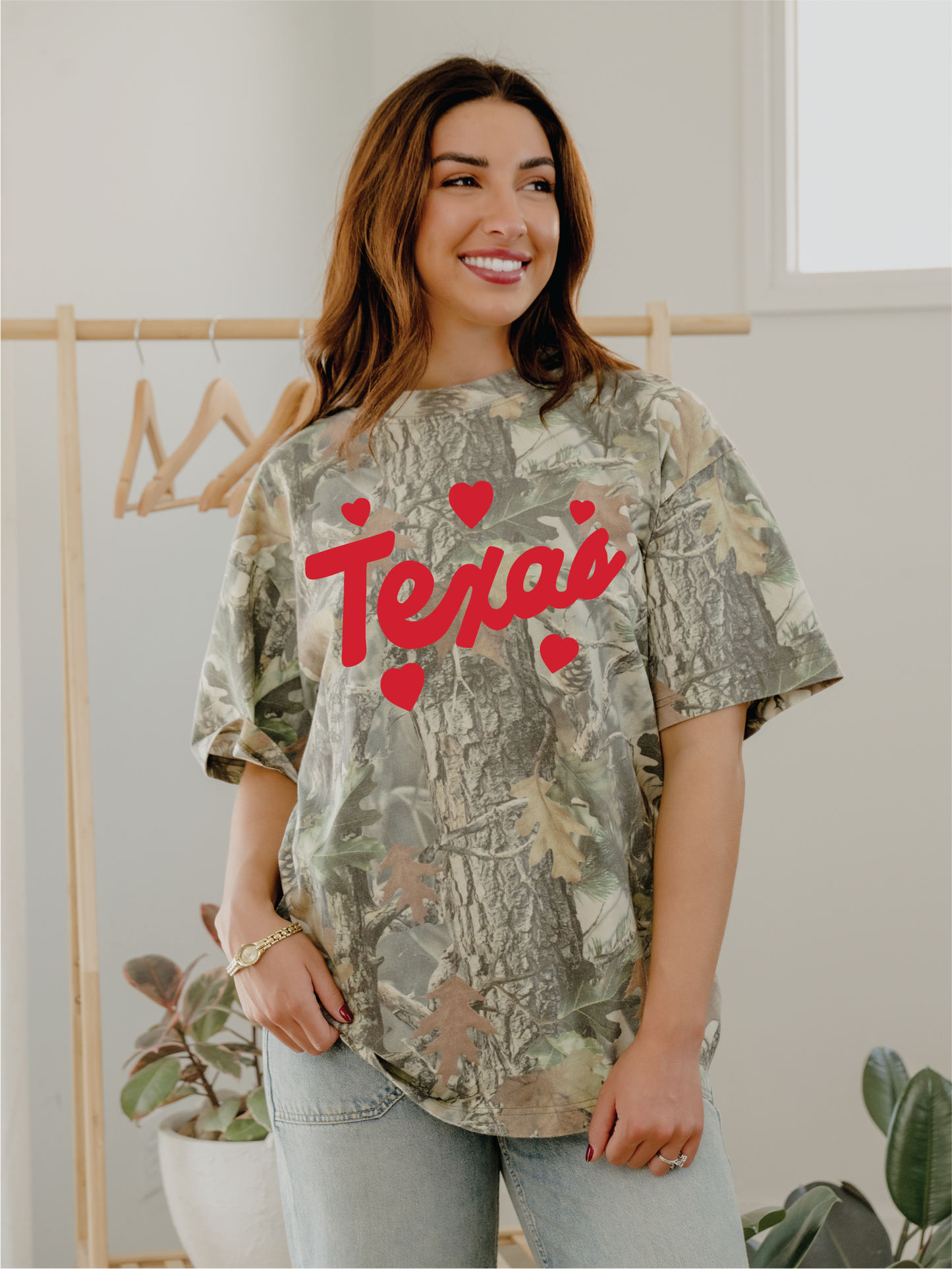 Texas Hearts Camo Tee