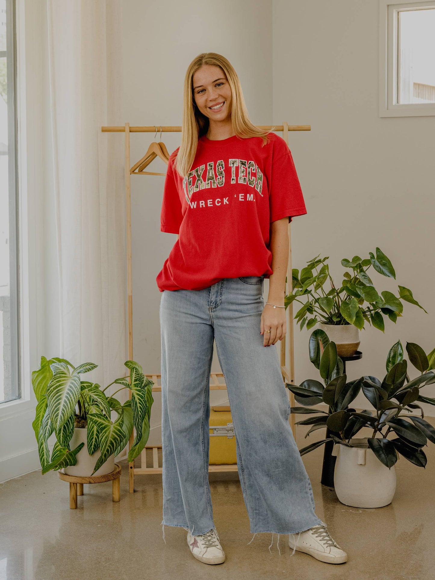 Texas Tech Camo Filled Gault Red Comfort Colors Tee