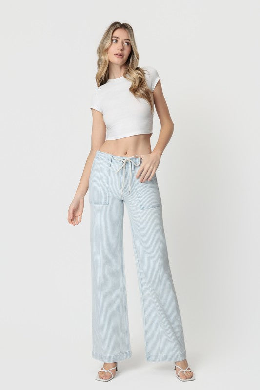 Lovervet by Vervet High Rise Stripe Jean