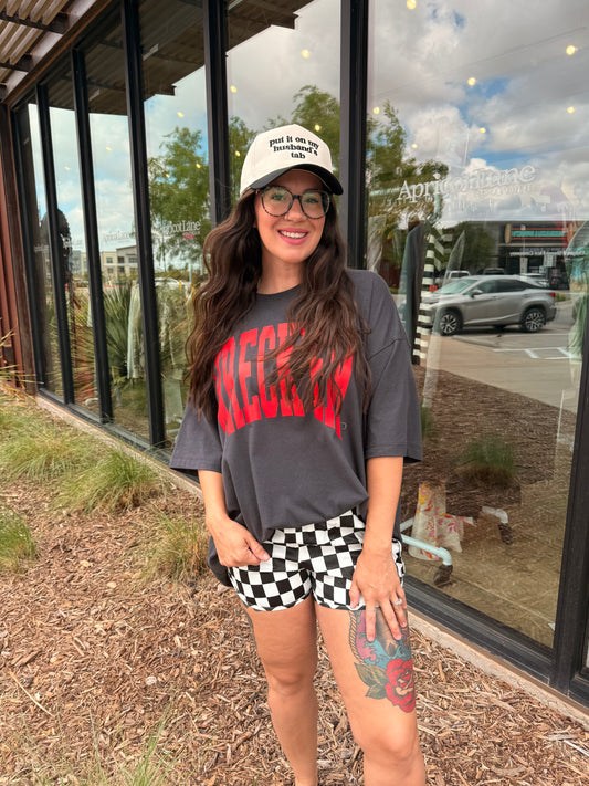 Wreck Em Oversized Tech Tee