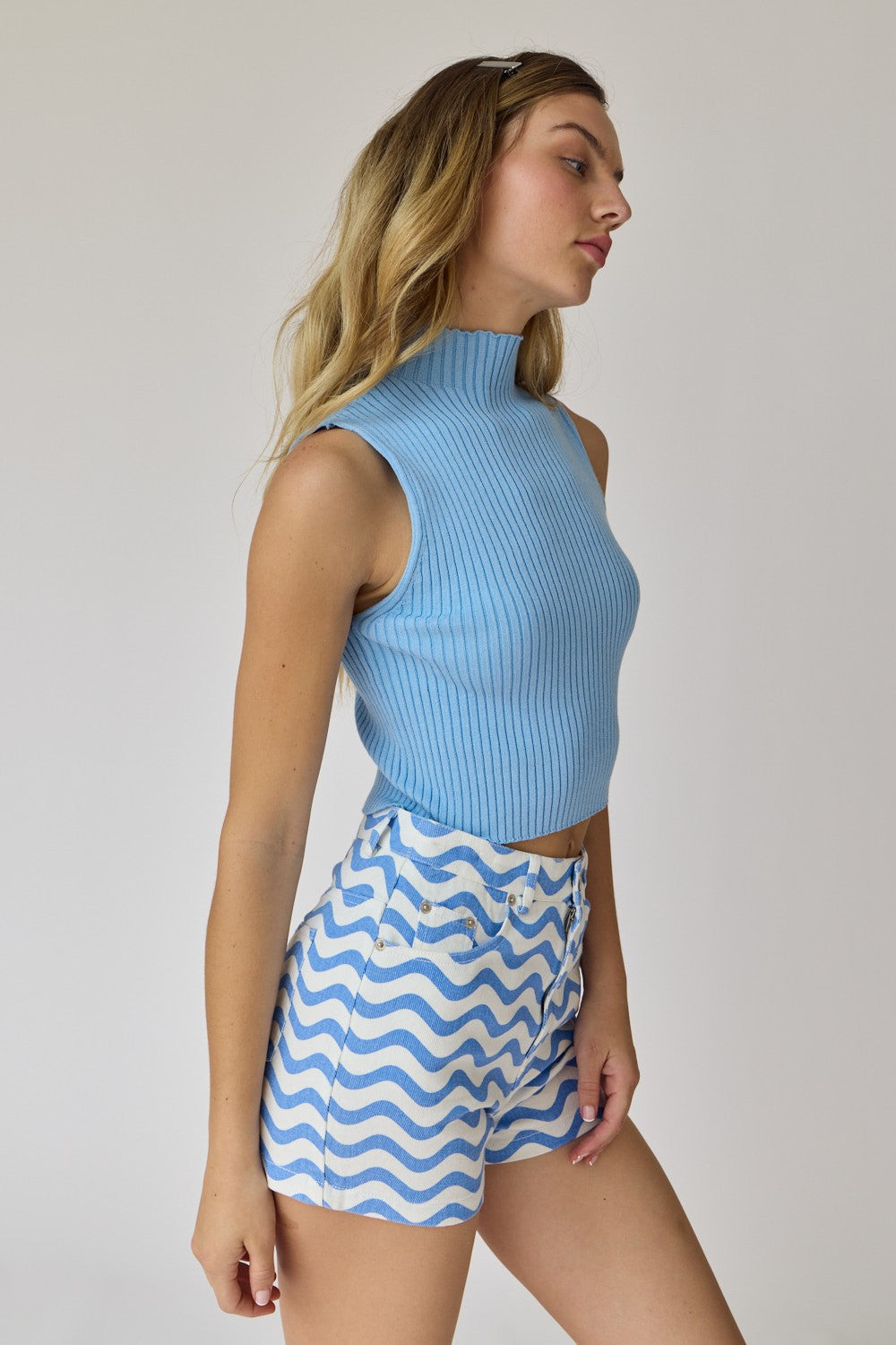 Legacy Wave Denim Shorts