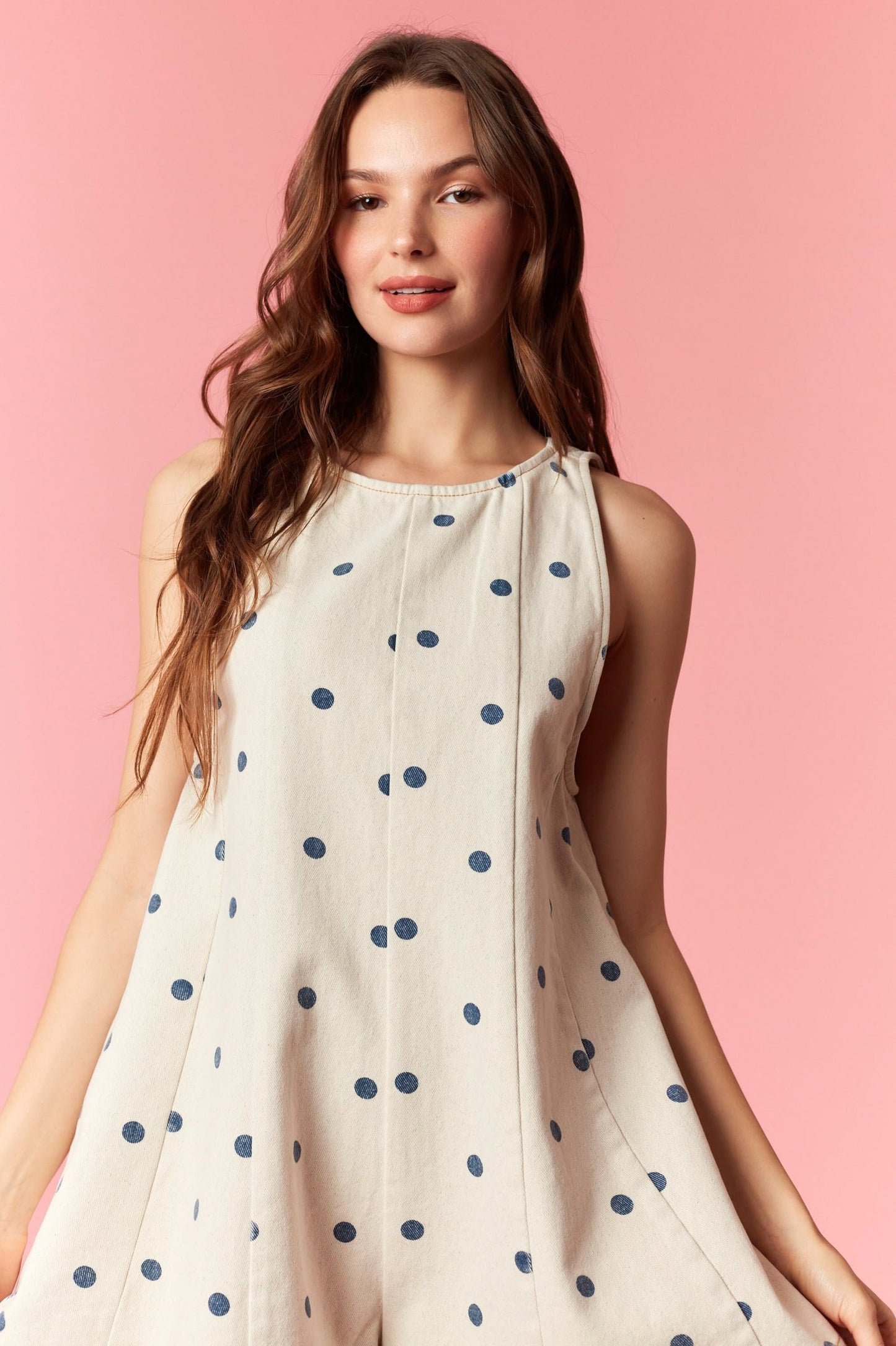 Polka Dot Flare Romper