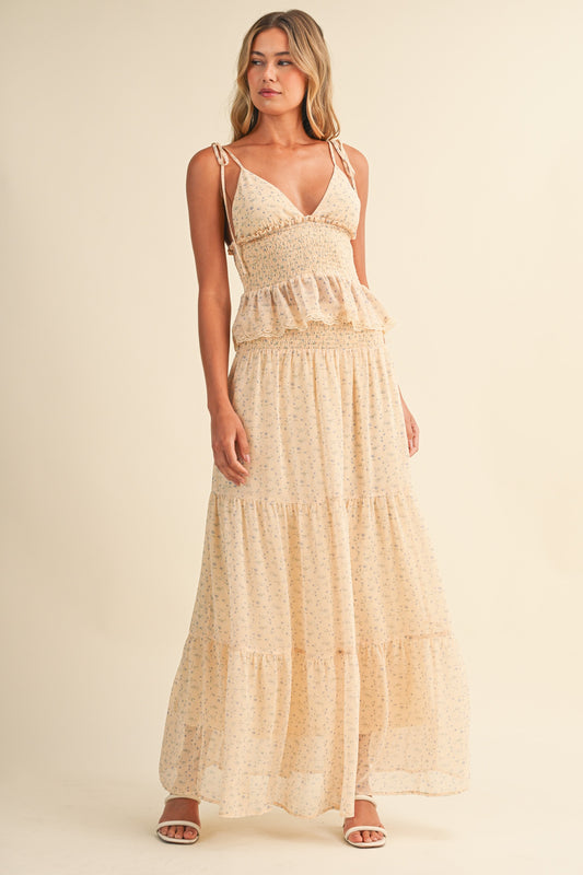 YELLOW TANK & MAXI SKIRT SET
