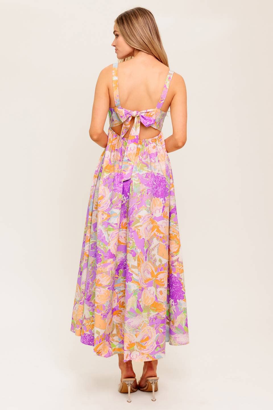 A printed woven midi dress - ID22419