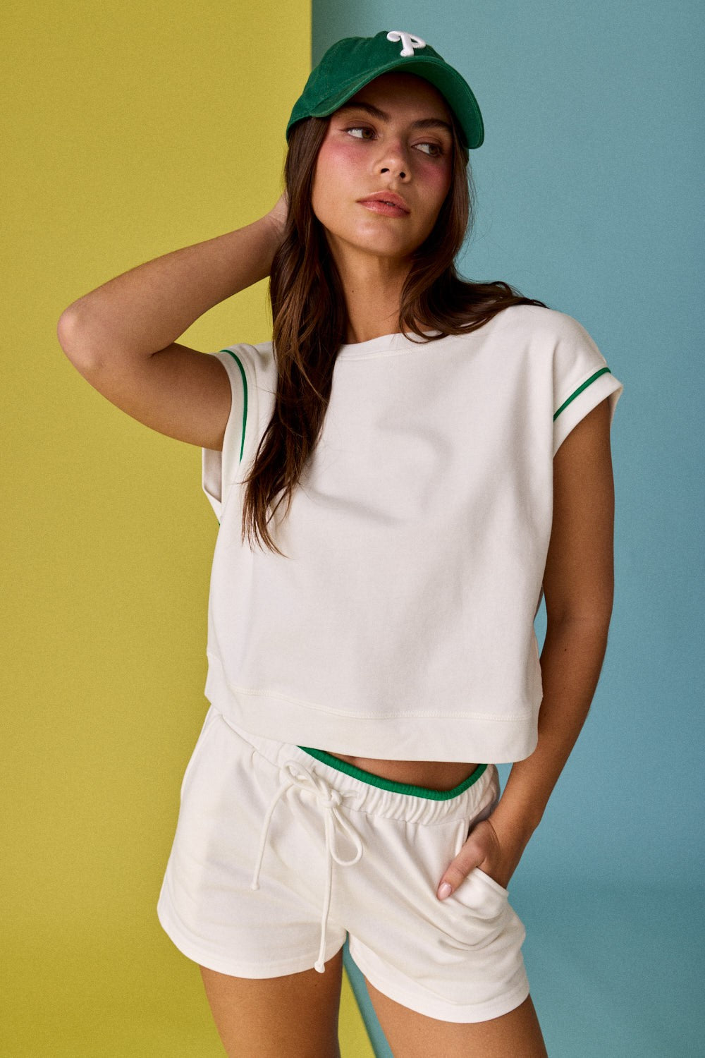 Contrast Trim Short Set