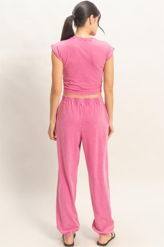 Fuschia Jogger Set