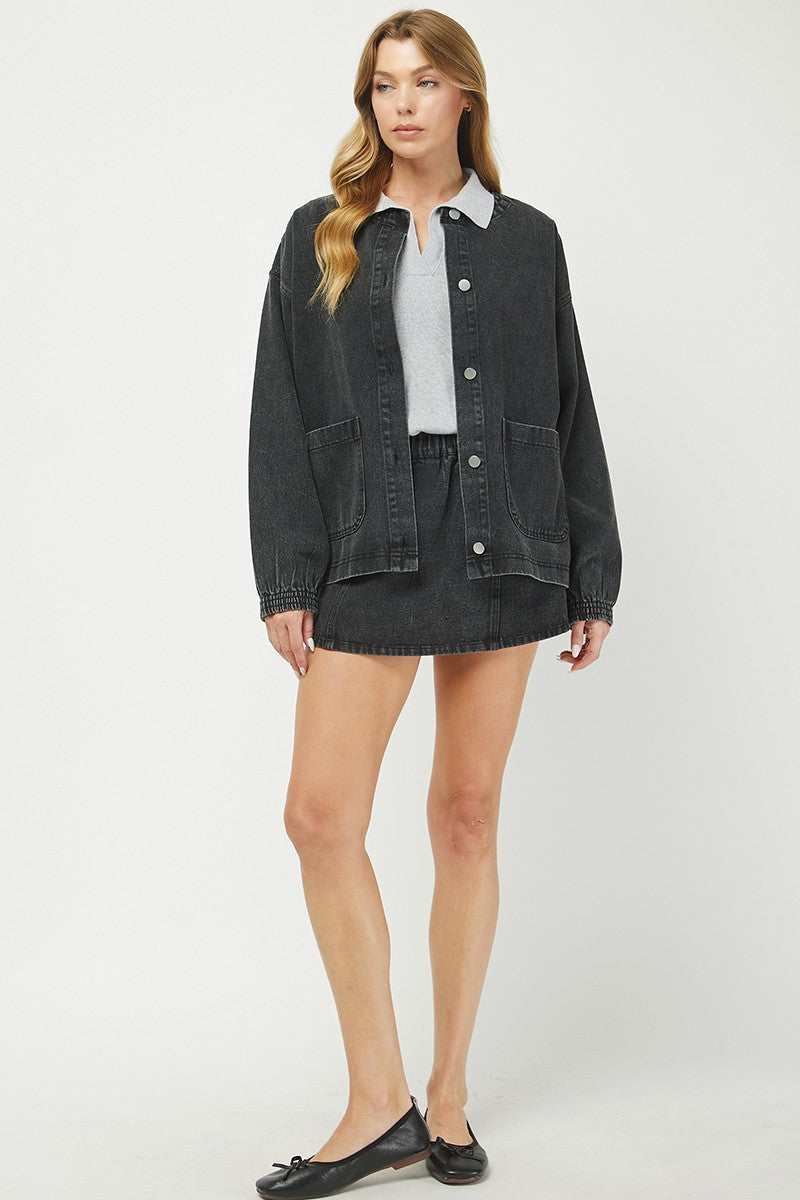 INDIGO WASHED SKORT