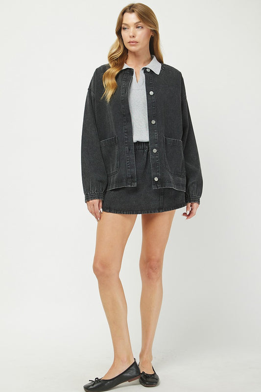 INDIGO WASHED SKORT