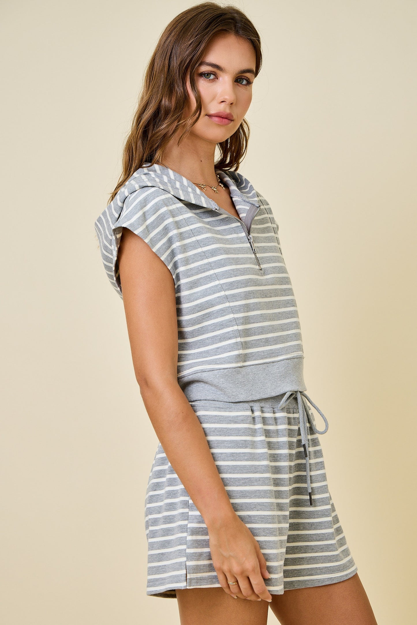 Cropped Striped Set