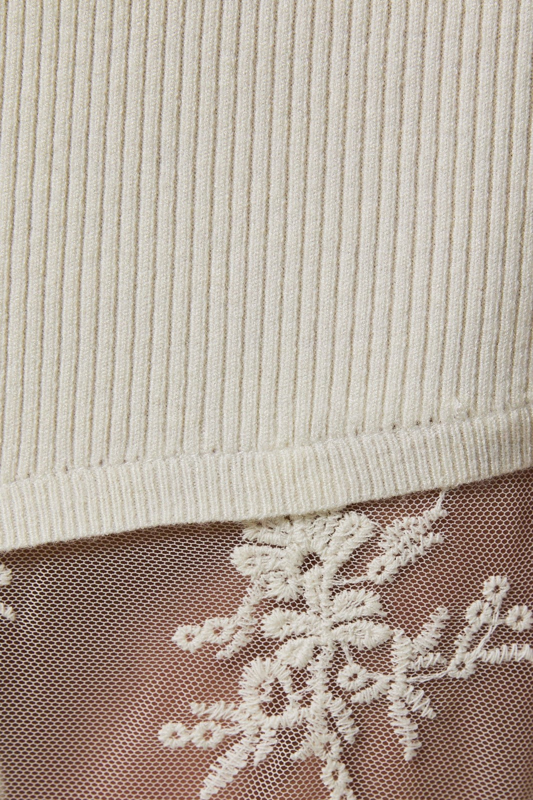 LACE SKIRT SWEATER TUBE DRESS