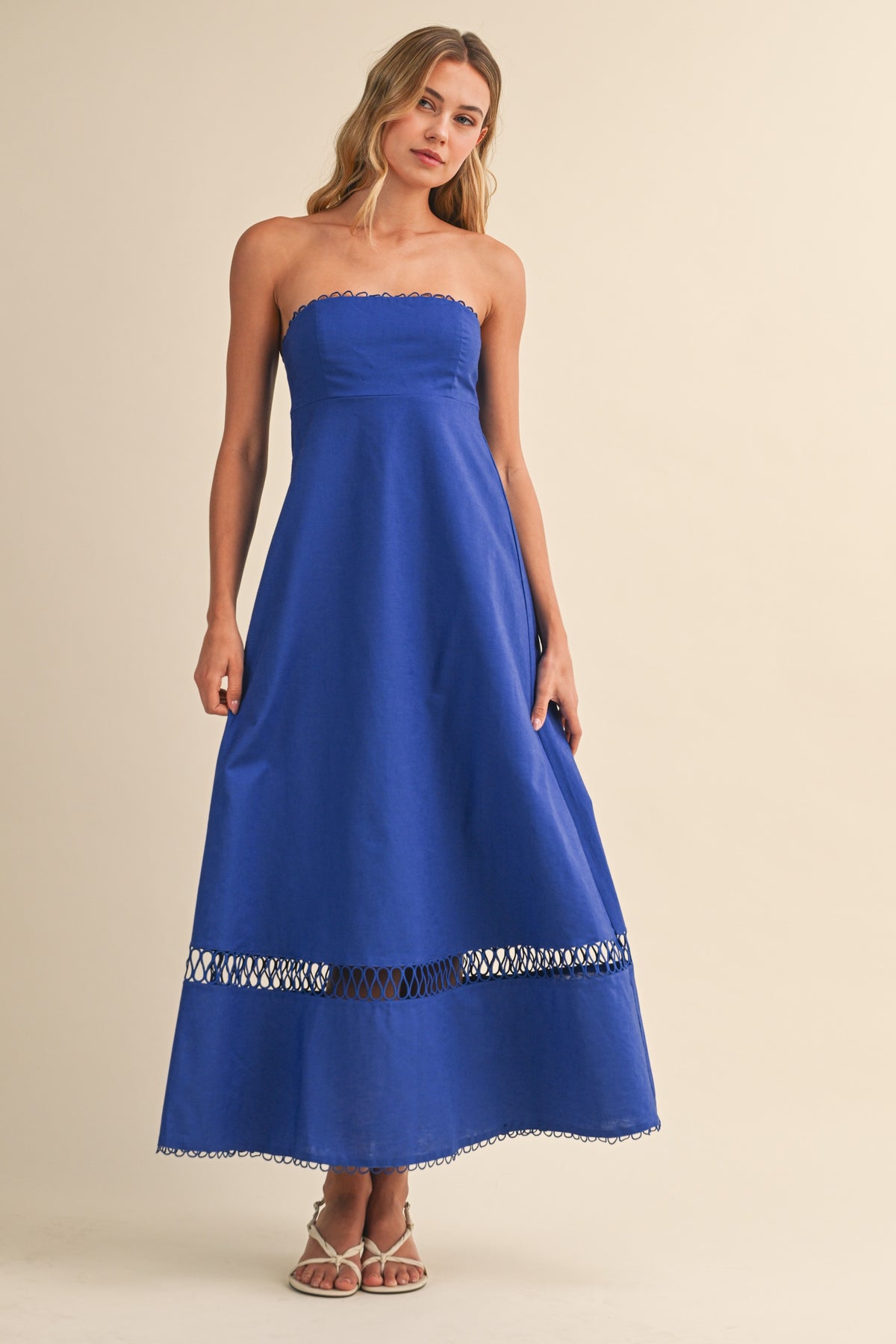 LINEN ROPE EMBROIDERED MAXI