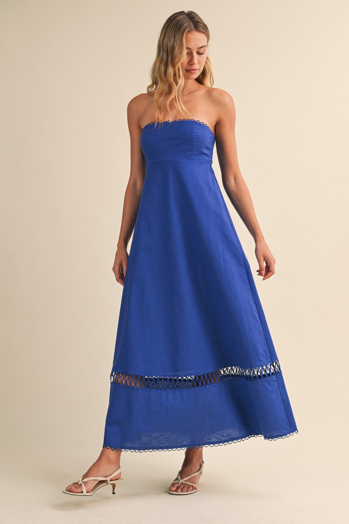 LINEN ROPE EMBROIDERED MAXI