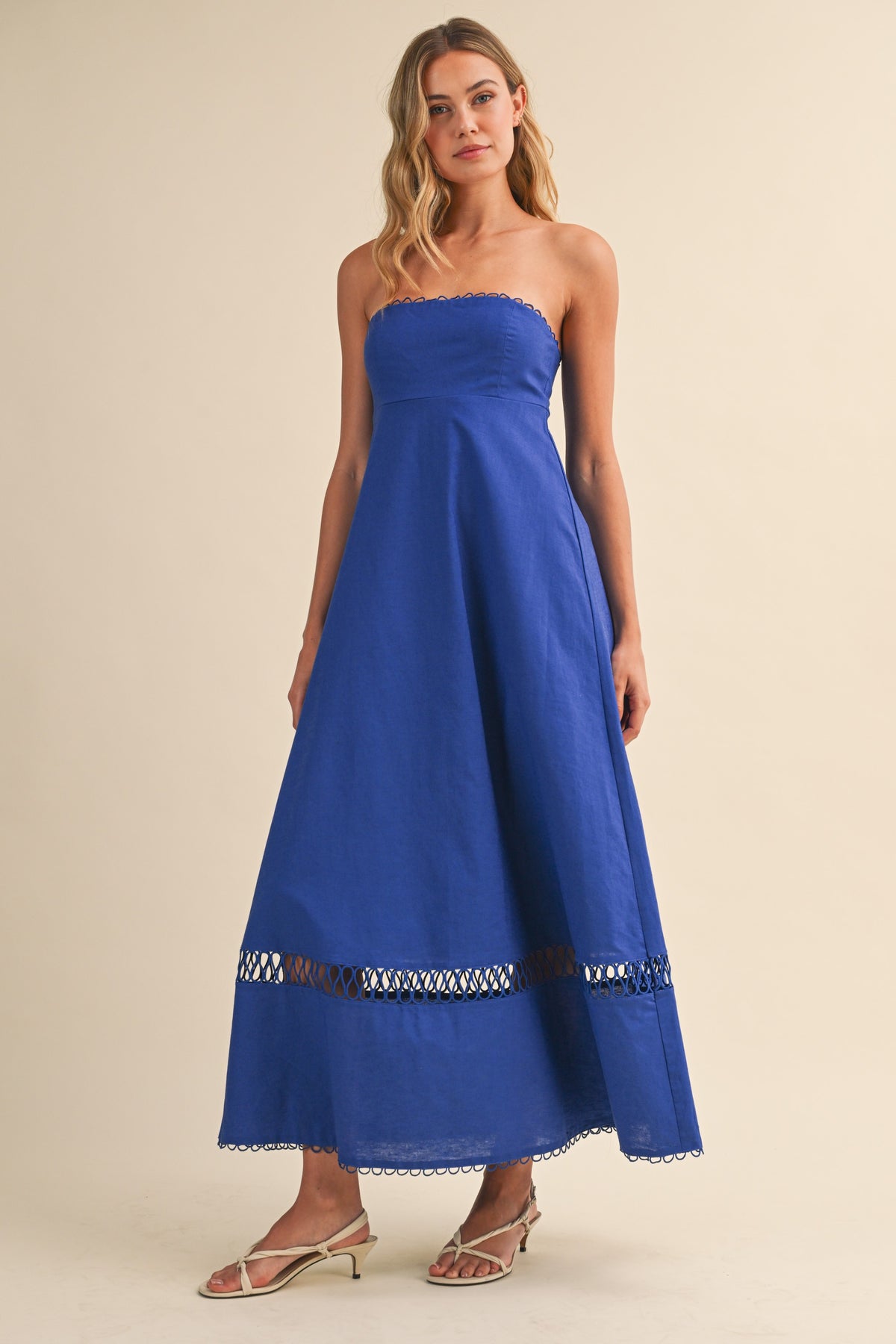 LINEN ROPE EMBROIDERED MAXI