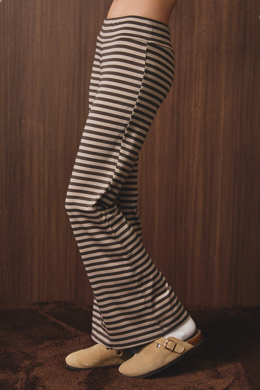 CHARCOAL STRIPE BABY TEE & PANTS