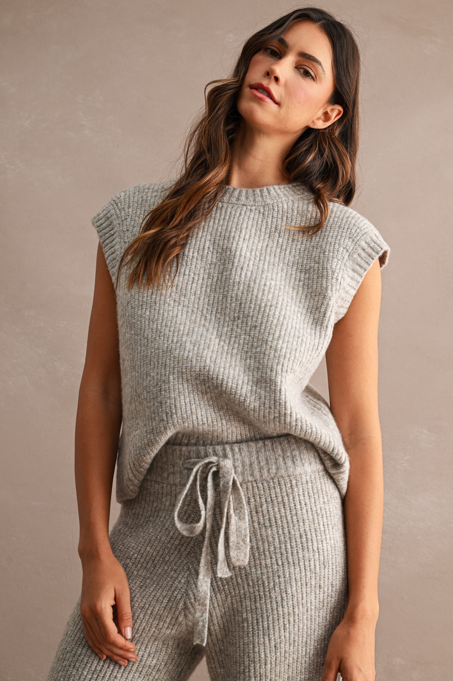 RIBBED VEST & TOP SET