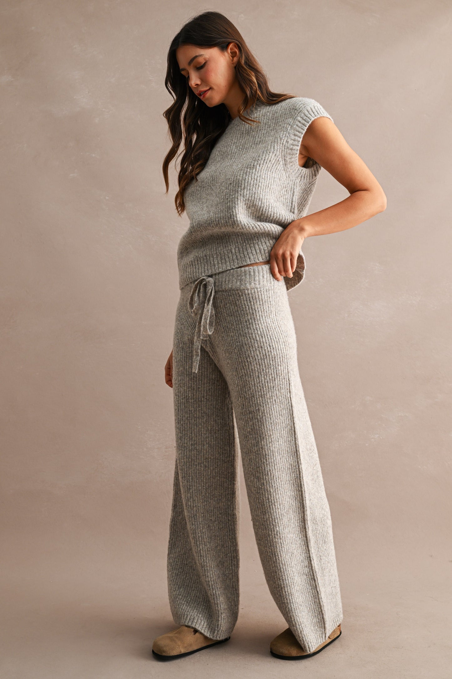 RIBBED VEST & TOP SET