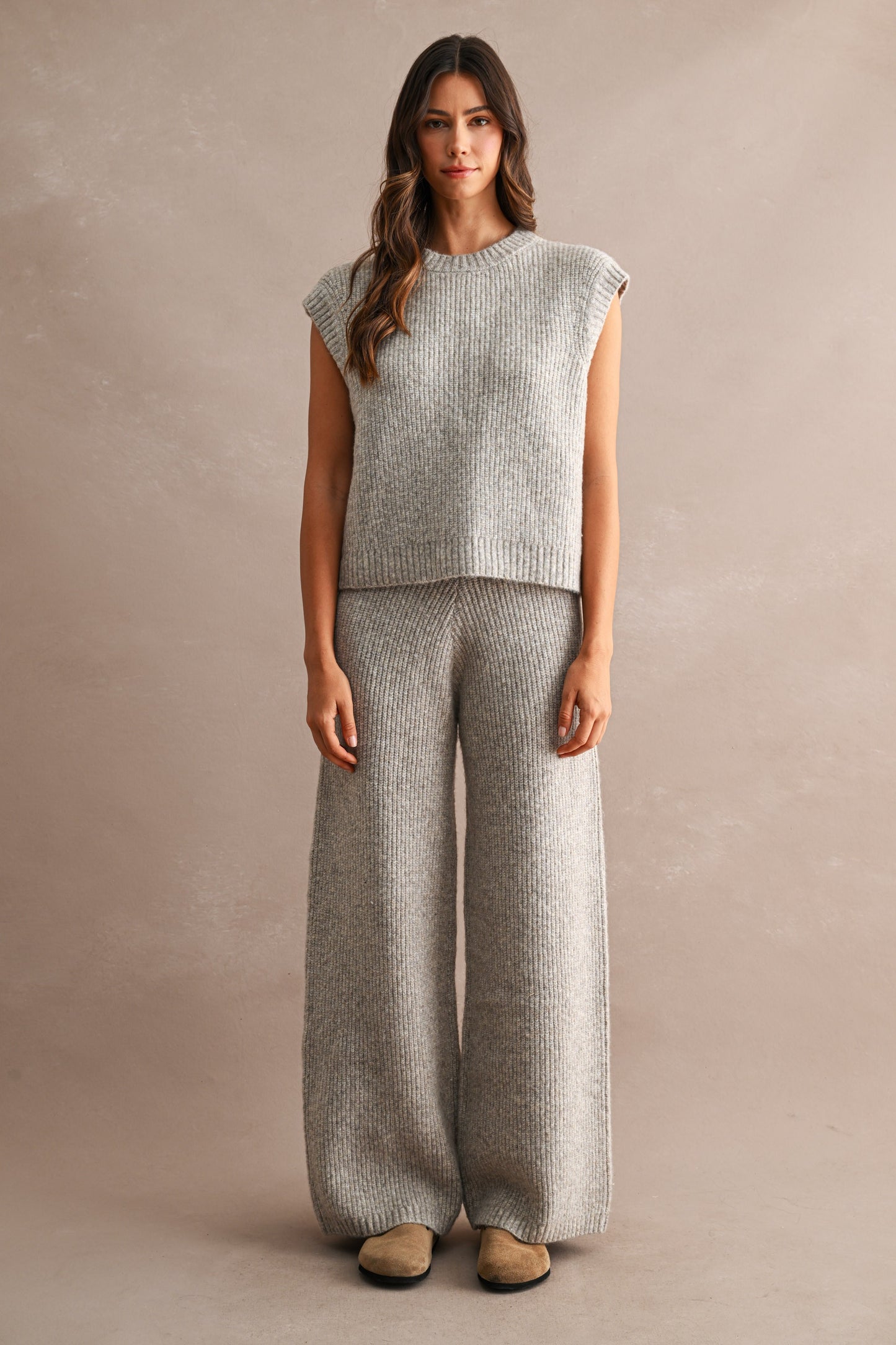 RIBBED VEST & TOP SET
