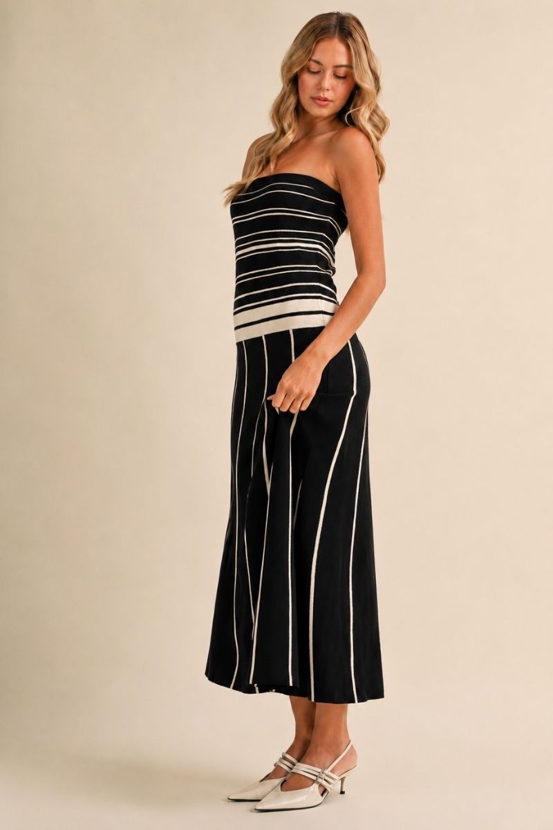 DROP WAIST SWEATER MAXI DRESS