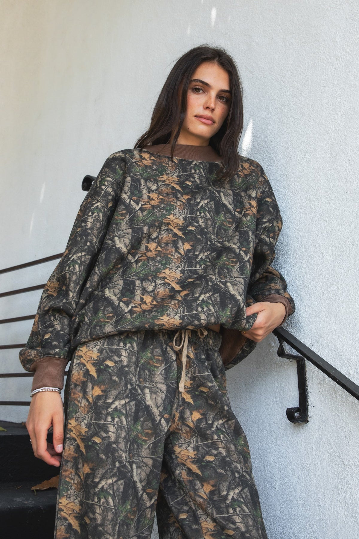 BAYOU CAMO MOCK NECK SWEATSHIRT