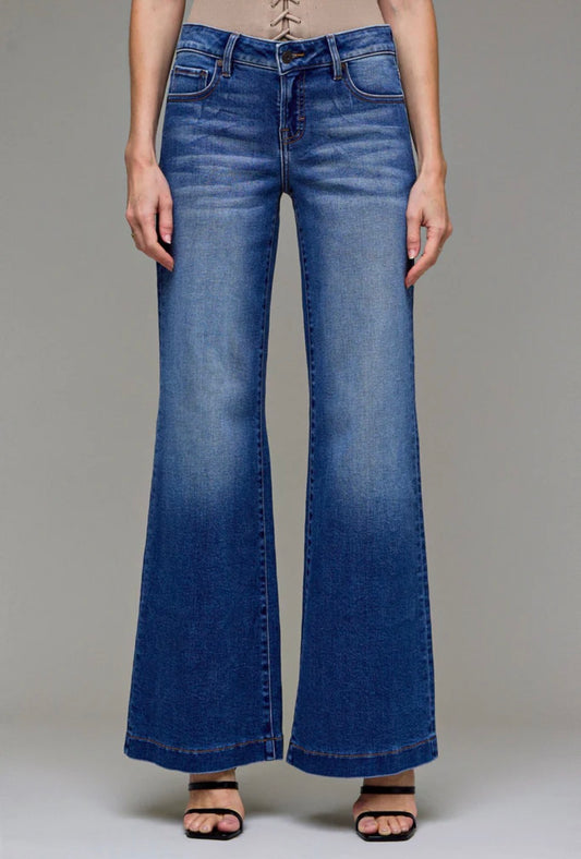 HAPPI FLARE DARK DENIM JEANS
