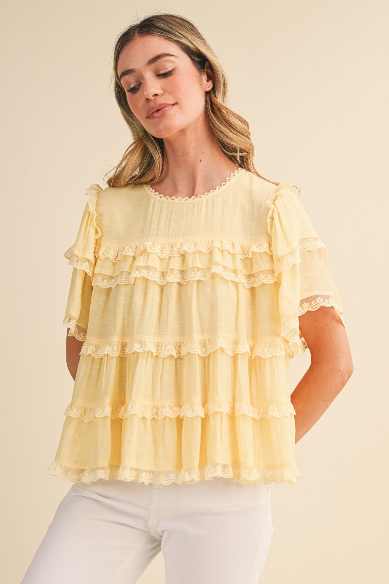 Tiered Ruffle Swing Top