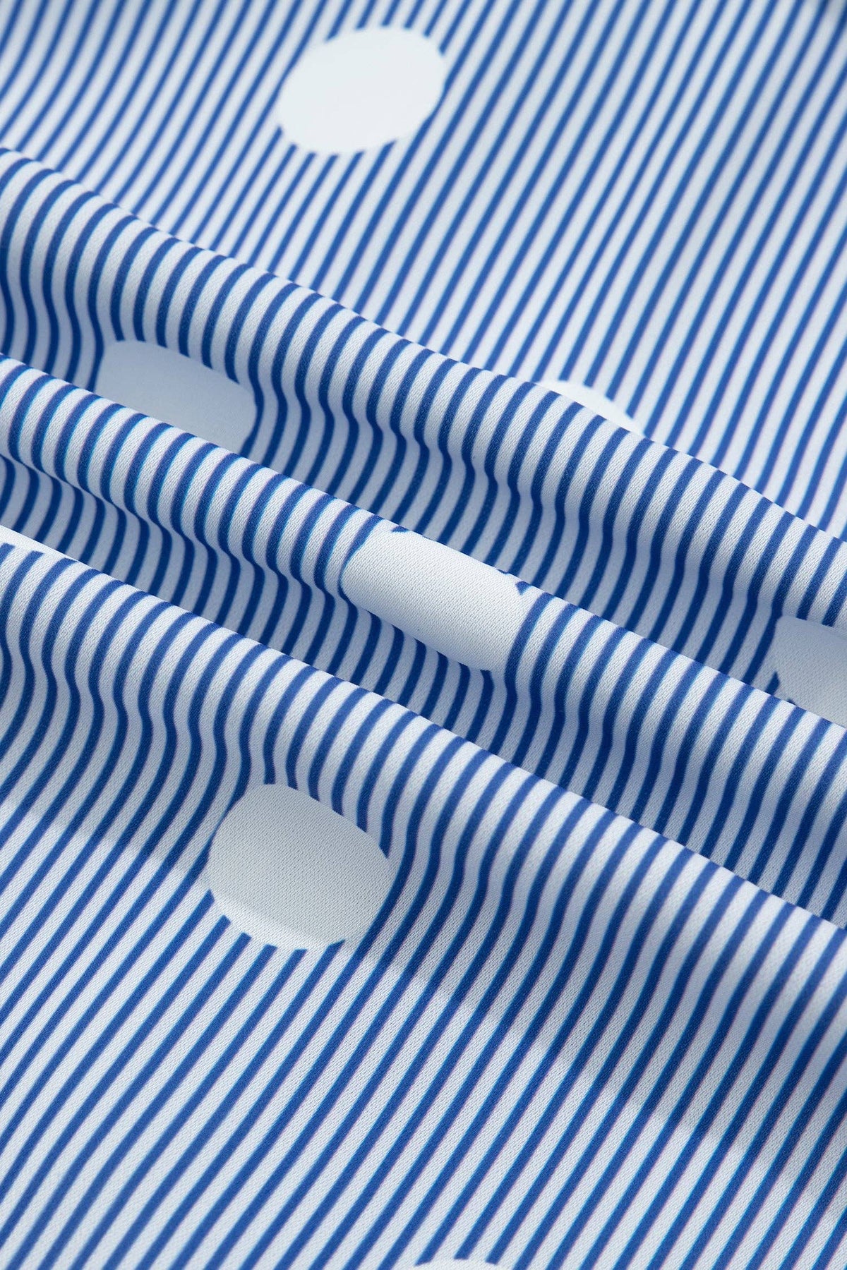 Stripe Contrast Polka Dot Ruffle Sleeve Shirt