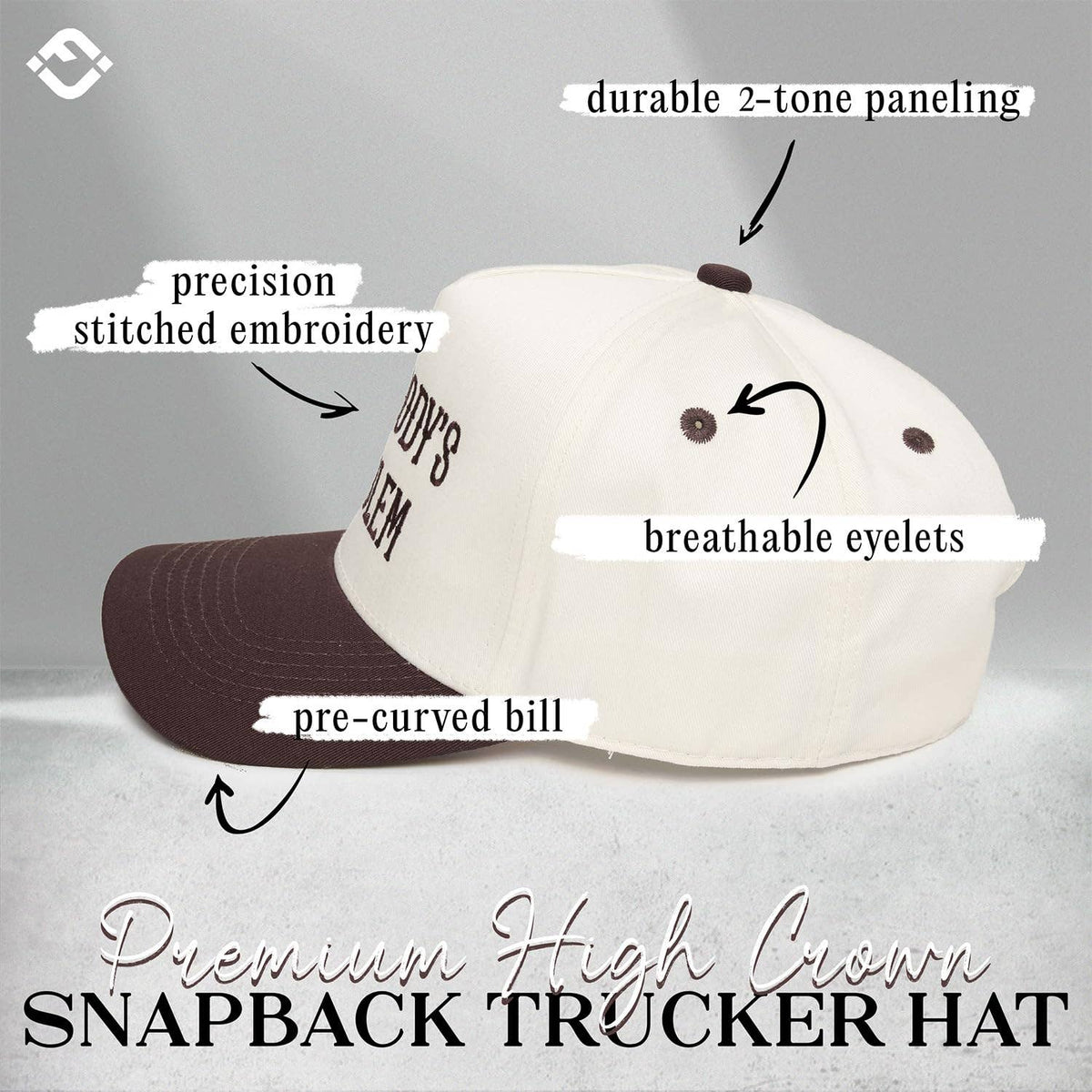 Retro Two Tone Cap - Somebody's Problem - Brown/Beige