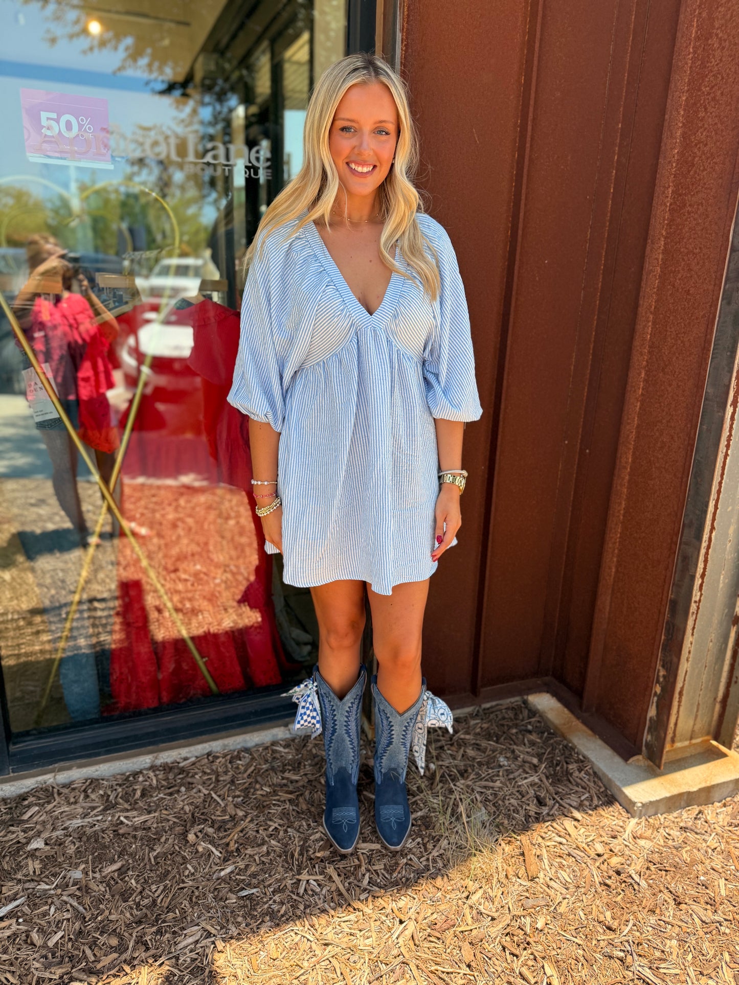 Babydoll Striped Dress