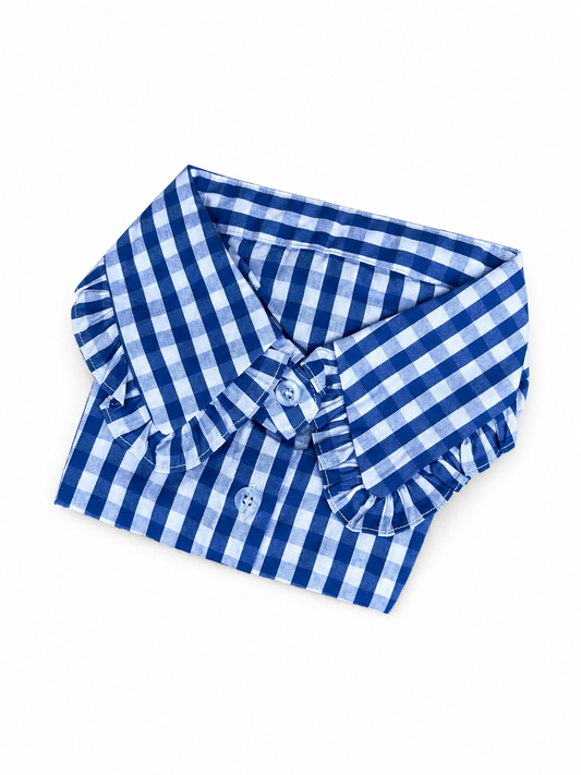 ROYAL BLUE GINGAM COLLAR