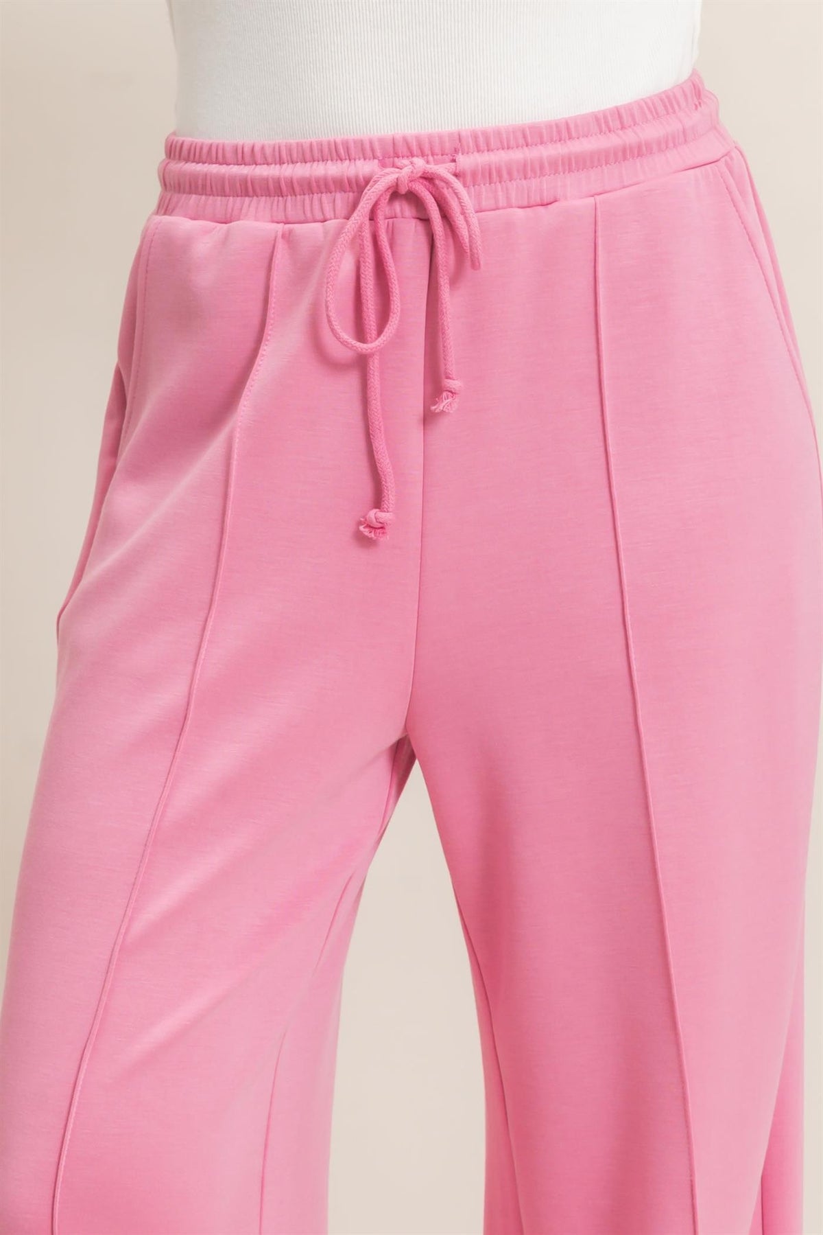 PINTUCK WIDE LEG PANTS