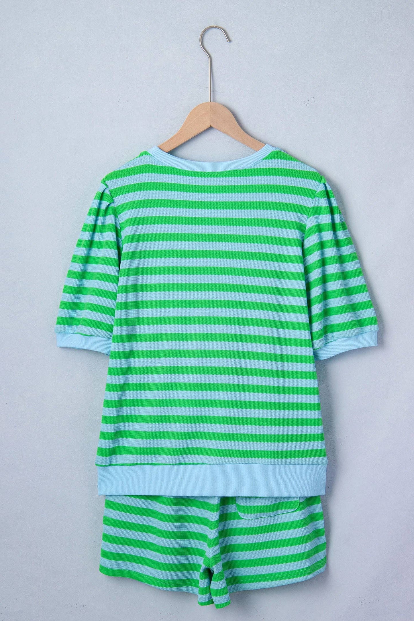Stripe T-Shirt & Drawstring Shorts Set