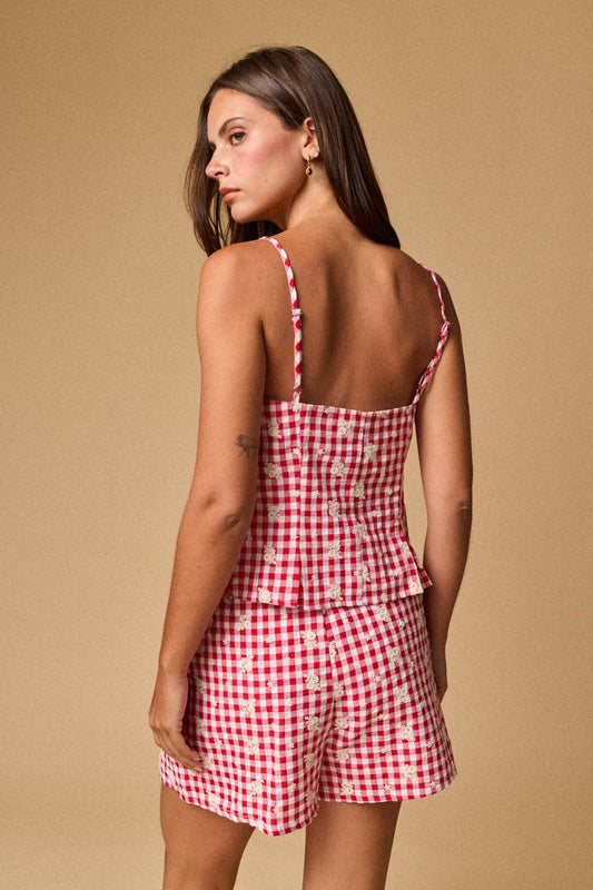 Gingham Tie Set