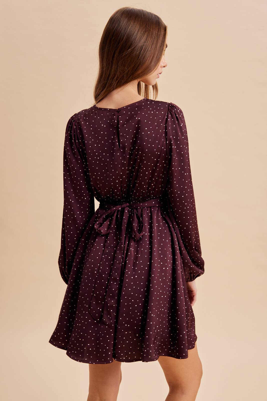 HEART POLKA DOT MINI DRESS