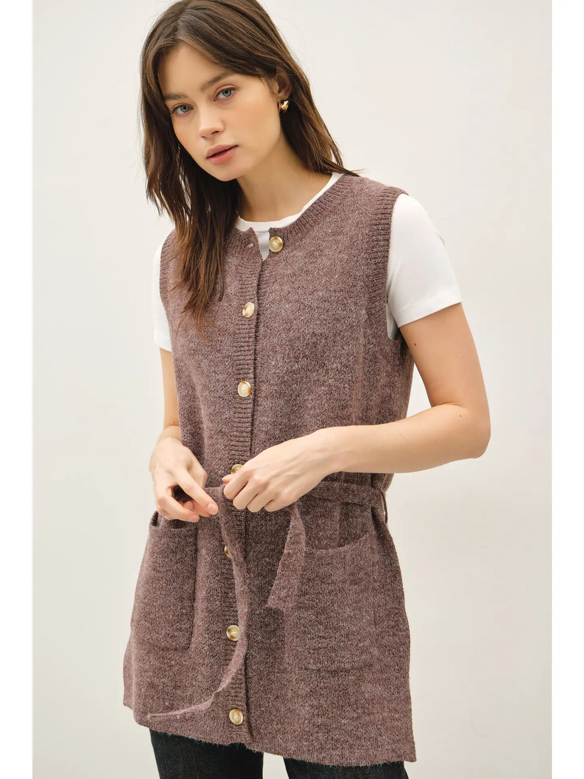 LONG SWEATER VEST