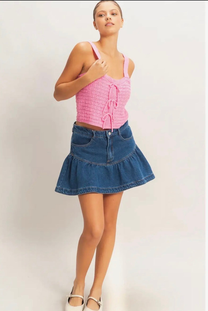 Textured knit tank