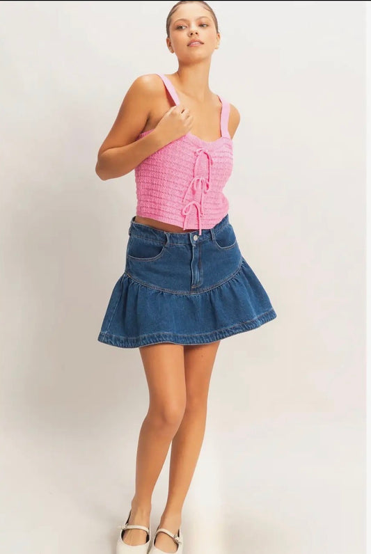 Textured knit tank