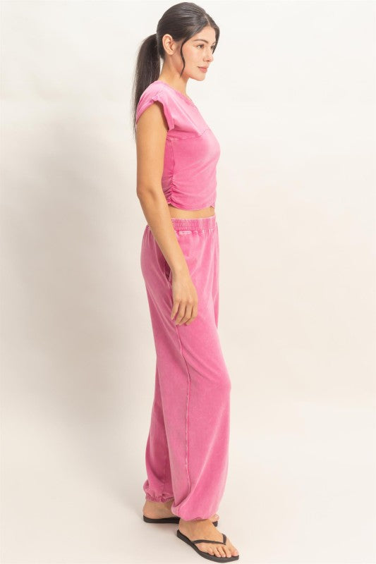 Fuschia Jogger Set